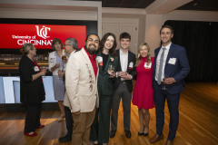 University of Cincinnati president Dr. Neville G. Pinto, faculty, staff, students and families enjoyed the President Pinto’s PLME Dinner, Awards ceremony with ( Varsha Vinod, Sarah Corinne Geraghty, Rosslyn Davis, Harshman Sihra, Advika Sumit, Saannidhya Rawat ) at the Mercantile Immersive Tuesday April 28, 2026 in Downtown Cincinnati. Photos by Joseph Fuqua II