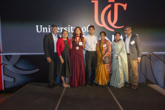 University of Cincinnati president Dr. Neville G. Pinto, faculty, staff, students and families enjoyed the President Pinto’s PLME Dinner, Awards ceremony with ( Varsha Vinod, Sarah Corinne Geraghty, Rosslyn Davis, Harshman Sihra, Advika Sumit, Saannidhya Rawat ) at the Mercantile Immersive Tuesday April 28, 2026 in Downtown Cincinnati. Photos by Joseph Fuqua II