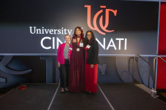 University of Cincinnati president Dr. Neville G. Pinto, faculty, staff, students and families enjoyed the President Pinto’s PLME Dinner, Awards ceremony with ( Varsha Vinod, Sarah Corinne Geraghty, Rosslyn Davis, Harshman Sihra, Advika Sumit, Saannidhya Rawat ) at the Mercantile Immersive Tuesday April 28, 2026 in Downtown Cincinnati. Photos by Joseph Fuqua II