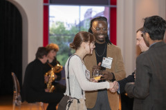 University of Cincinnati president Dr. Neville G. Pinto, faculty, staff, students and families enjoyed the President Pinto’s PLME Dinner, Awards ceremony with ( Varsha Vinod, Sarah Corinne Geraghty, Rosslyn Davis, Harshman Sihra, Advika Sumit, Saannidhya Rawat ) at the Mercantile Immersive Tuesday April 28, 2026 in Downtown Cincinnati. Photos by Joseph Fuqua II