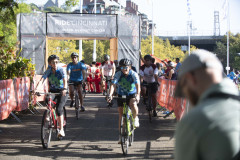 Dr. Neville G. Pinto, president of University of Cincinnati came down to Sawyer Point to support University of Cincinnati riders in the Ride Cincinnati event Saturday September 14, 2024. Photos by Joseph Fuqua II
