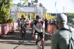 Dr. Neville G. Pinto, president of University of Cincinnati came down to Sawyer Point to support University of Cincinnati riders in the Ride Cincinnati event Saturday September 14, 2024. Photos by Joseph Fuqua II