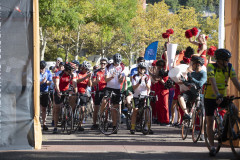 Dr. Neville G. Pinto, president of University of Cincinnati came down to Sawyer Point to support University of Cincinnati riders in the Ride Cincinnati event Saturday September 14, 2024. Photos by Joseph Fuqua II