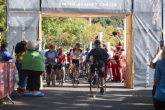 Dr. Neville G. Pinto, president of University of Cincinnati came down to Sawyer Point to support University of Cincinnati riders in the Ride Cincinnati event Saturday September 14, 2024. Photos by Joseph Fuqua II