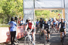 Dr. Neville G. Pinto, president of University of Cincinnati came down to Sawyer Point to support University of Cincinnati riders in the Ride Cincinnati event Saturday September 14, 2024. Photos by Joseph Fuqua II