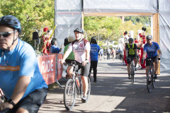 Dr. Neville G. Pinto, president of University of Cincinnati came down to Sawyer Point to support University of Cincinnati riders in the Ride Cincinnati event Saturday September 14, 2024. Photos by Joseph Fuqua II