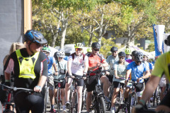 Dr. Neville G. Pinto, president of University of Cincinnati came down to Sawyer Point to support University of Cincinnati riders in the Ride Cincinnati event Saturday September 14, 2024. Photos by Joseph Fuqua II