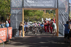 Dr. Neville G. Pinto, president of University of Cincinnati came down to Sawyer Point to support University of Cincinnati riders in the Ride Cincinnati event Saturday September 14, 2024. Photos by Joseph Fuqua II