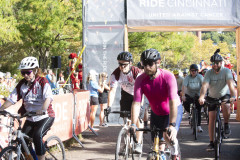 Dr. Neville G. Pinto, president of University of Cincinnati came down to Sawyer Point to support University of Cincinnati riders in the Ride Cincinnati event Saturday September 14, 2024. Photos by Joseph Fuqua II