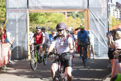 Dr. Neville G. Pinto, president of University of Cincinnati came down to Sawyer Point to support University of Cincinnati riders in the Ride Cincinnati event Saturday September 14, 2024. Photos by Joseph Fuqua II