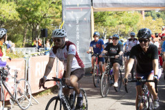Dr. Neville G. Pinto, president of University of Cincinnati came down to Sawyer Point to support University of Cincinnati riders in the Ride Cincinnati event Saturday September 14, 2024. Photos by Joseph Fuqua II