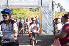 Dr. Neville G. Pinto, president of University of Cincinnati came down to Sawyer Point to support University of Cincinnati riders in the Ride Cincinnati event Saturday September 14, 2024. Photos by Joseph Fuqua II
