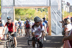Dr. Neville G. Pinto, president of University of Cincinnati came down to Sawyer Point to support University of Cincinnati riders in the Ride Cincinnati event Saturday September 14, 2024. Photos by Joseph Fuqua II