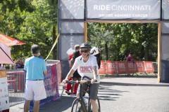Dr. Neville G. Pinto, president of University of Cincinnati came down to Sawyer Point to support University of Cincinnati riders in the Ride Cincinnati event Saturday September 14, 2024. Photos by Joseph Fuqua II