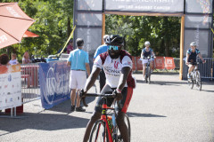 Dr. Neville G. Pinto, president of University of Cincinnati came down to Sawyer Point to support University of Cincinnati riders in the Ride Cincinnati event Saturday September 14, 2024. Photos by Joseph Fuqua II
