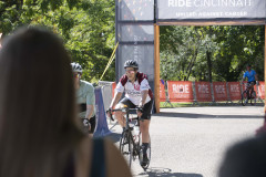 Dr. Neville G. Pinto, president of University of Cincinnati came down to Sawyer Point to support University of Cincinnati riders in the Ride Cincinnati event Saturday September 14, 2024. Photos by Joseph Fuqua II