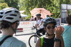 Dr. Neville G. Pinto, president of University of Cincinnati came down to Sawyer Point to support University of Cincinnati riders in the Ride Cincinnati event Saturday September 14, 2024. Photos by Joseph Fuqua II