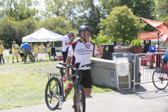 Dr. Neville G. Pinto, president of University of Cincinnati came down to Sawyer Point to support University of Cincinnati riders in the Ride Cincinnati event Saturday September 14, 2024. Photos by Joseph Fuqua II