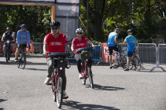 Dr. Neville G. Pinto, president of University of Cincinnati came down to Sawyer Point to support University of Cincinnati riders in the Ride Cincinnati event Saturday September 14, 2024. Photos by Joseph Fuqua II
