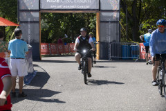 Dr. Neville G. Pinto, president of University of Cincinnati came down to Sawyer Point to support University of Cincinnati riders in the Ride Cincinnati event Saturday September 14, 2024. Photos by Joseph Fuqua II