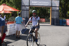 Dr. Neville G. Pinto, president of University of Cincinnati came down to Sawyer Point to support University of Cincinnati riders in the Ride Cincinnati event Saturday September 14, 2024. Photos by Joseph Fuqua II