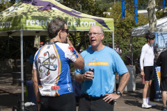 Dr. Neville G. Pinto, president of University of Cincinnati came down to Sawyer Point to support University of Cincinnati riders in the Ride Cincinnati event Saturday September 14, 2024. Photos by Joseph Fuqua II
